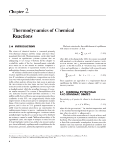 Thermodynamics of Chemical Reactions