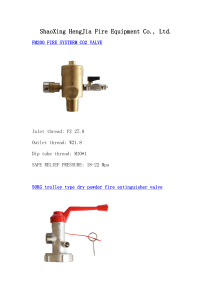 FM200 FIRE SYSTERM CO2 VALVE