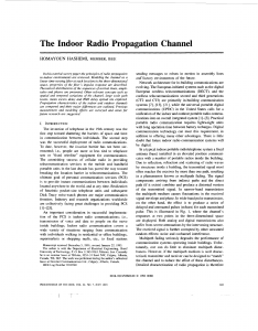 The Indoor Radio Propagation Channel