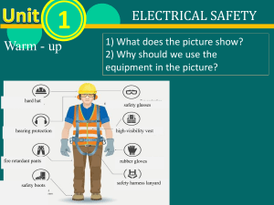 UNIT 1 ELECTRICAL SAFETY