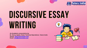 Explain Discursive Essay Writing uk PPT