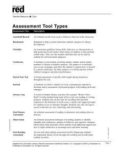 Assessment tool types