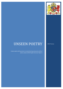 Unseen poem questions (1)