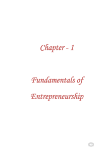 fundamentals of entrepreneurship