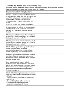 Leadership Map Prompts about your Leadership Story - Google Docs