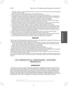 Pharmaceutical Compounding Guidelines: Non-Sterile Preparations