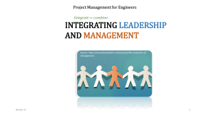 Integrating Leadership and Management