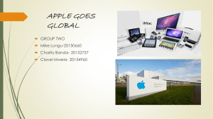 Apple goes global power point presentation