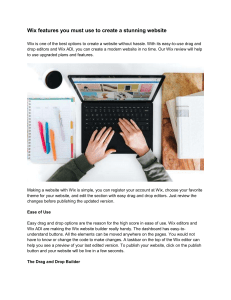 Wix features you must use to create a stunning website 