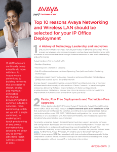 Top 10 reasons AN and WLAN for IPO DN7772