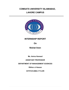 pdfcoffee.com internship-report-on-nishat--pdf-free