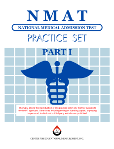 NMAT Practice Set Part 1 & Part 2 with Answer Key