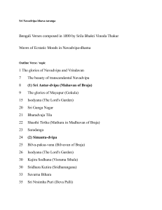 Sri Navadvipa-bhava-taranga Outline by Bhakti Vinoda Thakur