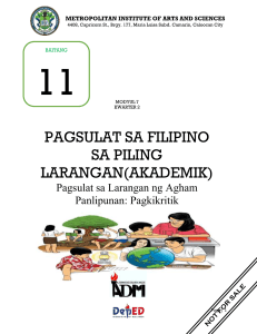 (2nd kwarter) MODYUL 7 -Pagsulat sa Filipino (2)