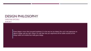 Design Philosophy with course design