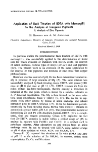 Application of back titration of EDTA with mercury(II) to the analysis of inorganic pigments II. Analysis of zinc pigments