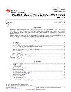 PGA411-Q1 Step-by-Step Initialization With Any
