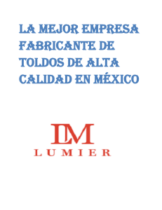 Empresa Fabricante de Toldos de alta Calidad en México