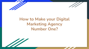 How to Make your Digital Marketing Agency Number One