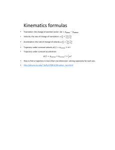 kinematics formulas