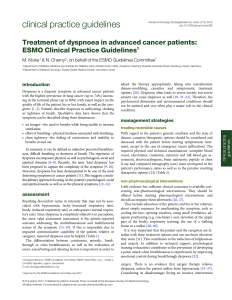 ESMO Guideline - Dyspnoea in advanced cancer patients