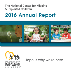 NCMEC 2016 Annual Report