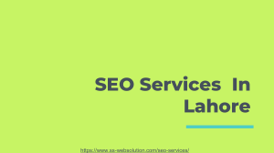 Boost Sales & Get Clients By SEO Service In Lahore