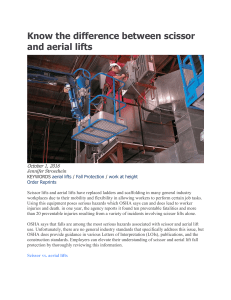 Know the difference between scissor and aerial lifts