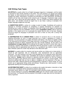 CAE Writing task types