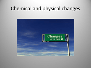 Chemical and physical changes powerpoint