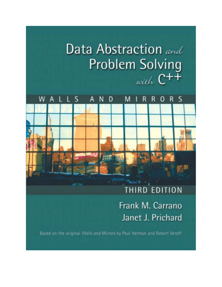 data abstraction and problem solving with c 7th edition answers