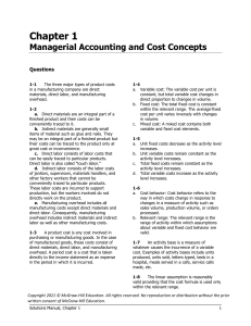 Managerial Accounting 17e Solutions Chapter1