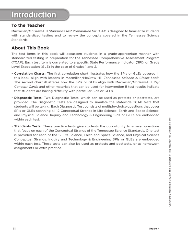 TN Science A Closer Look Grade 4 Test Prep Workbook PDF Room