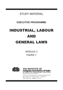 industrial labour and general laws module ii paper 7