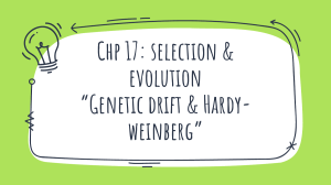 Chp 17Genetic Drift & Hardy Weinberg copy