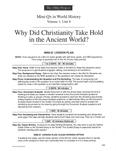 Unit 08 Early Christianity