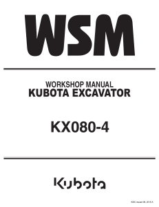 Kubota kx0804 Workshop Manual