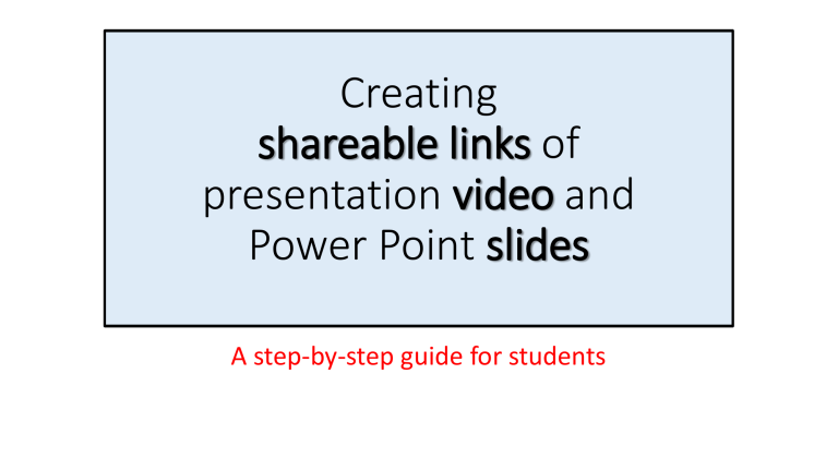 How To Create A Shareable Link