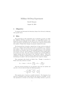 Millikan Oil Drop Experiment