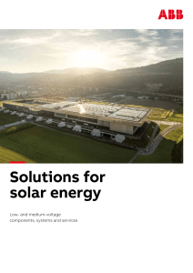 LV and MV Solutions for solar energy 1SDC007351B0202