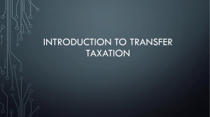 Introduction to transfer taxation
