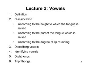 2. Vowels
