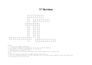 Y7 Revision crossword