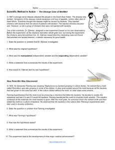 Scientific Method Worksheet: BeriBeri & Penicillin