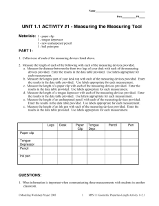 Measuring the Measuring Tool #1