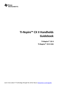 TI-Nspire CXII-HH Guidebook EN