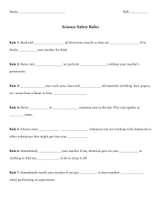Safety Rules Cloze Notes- Final