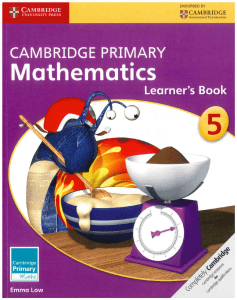 Cam 5 Math Learners'book 1