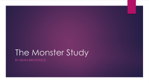 The Monster study