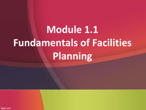 Module 1.1 -Fundamentals of Facilities Planning
